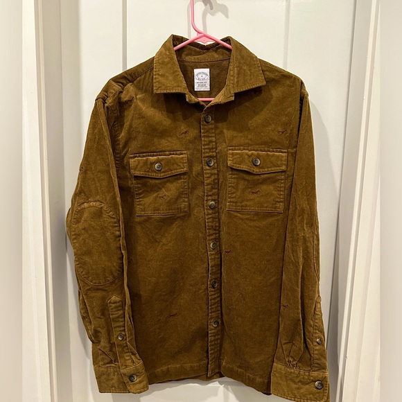 Embroidered Brooks Brothers Corduroy Button Down - Picture 1 of 5